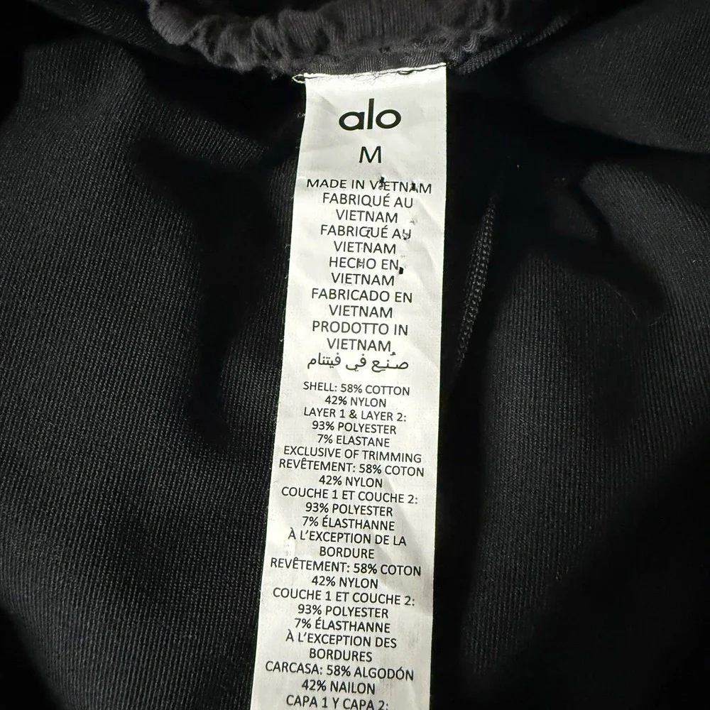 Alo Nylon Bubble Tennis Skirt Black Size M Poofy Mini Skort Shorts